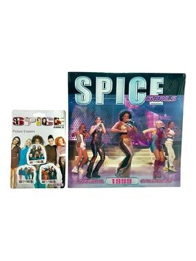 Vintage 1999 Spice Girls Lot Official Calendar & Eraser Pack All NWT, 90’s